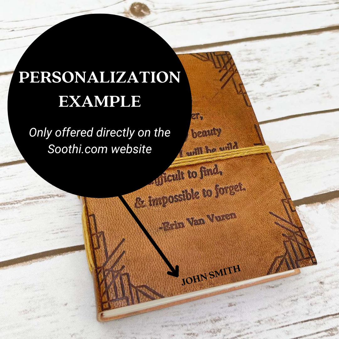 Not Another Flower Erin Van Vuren Quote Leather Journal - 7x5