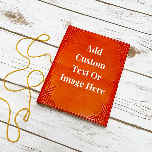 Make-it-yours leather journal – custom front embossing for gifts, branding, or personal expression