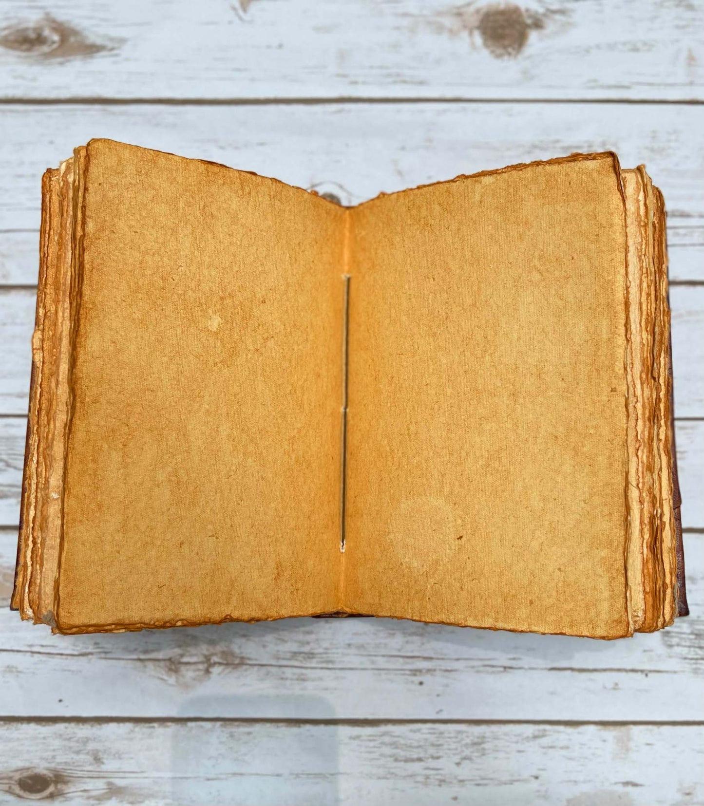 "Heritage Hues" Upcycled Leather Handmade Journal with Recycled Paper