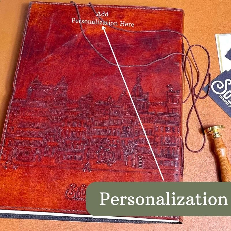 European Adventure: 10x13 Leather Journal