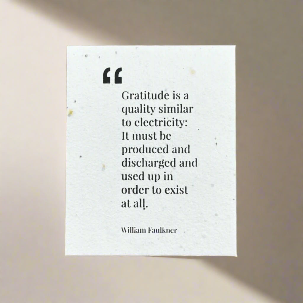Thank You Card - William Faulkner, Plantable Card