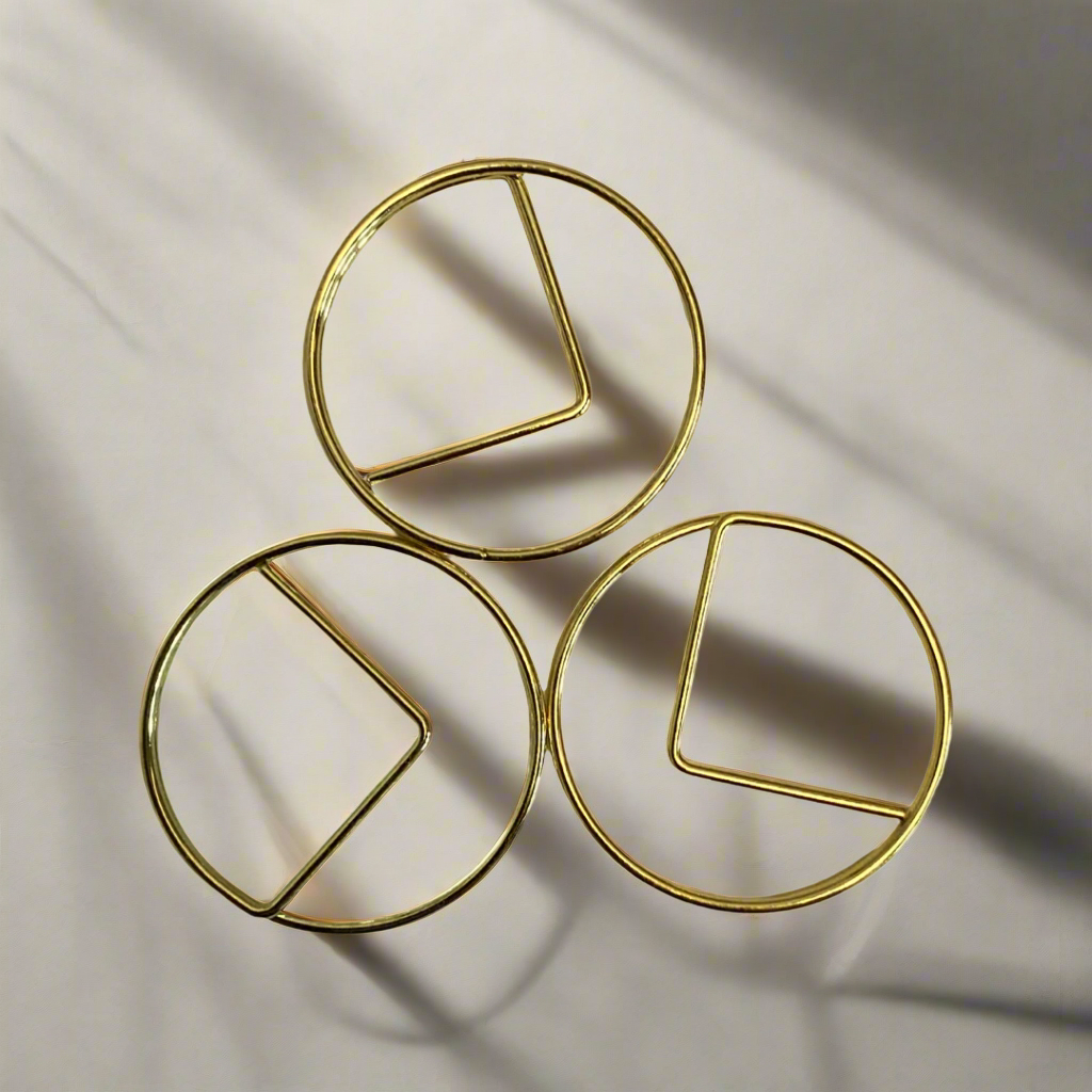 Stylish Gold Paper Clips - Unique Geometric & Decorative Designs (20 PCS)
