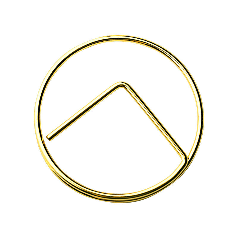 Stylish Gold Paper Clips - Unique Geometric & Decorative Designs (20 PCS)