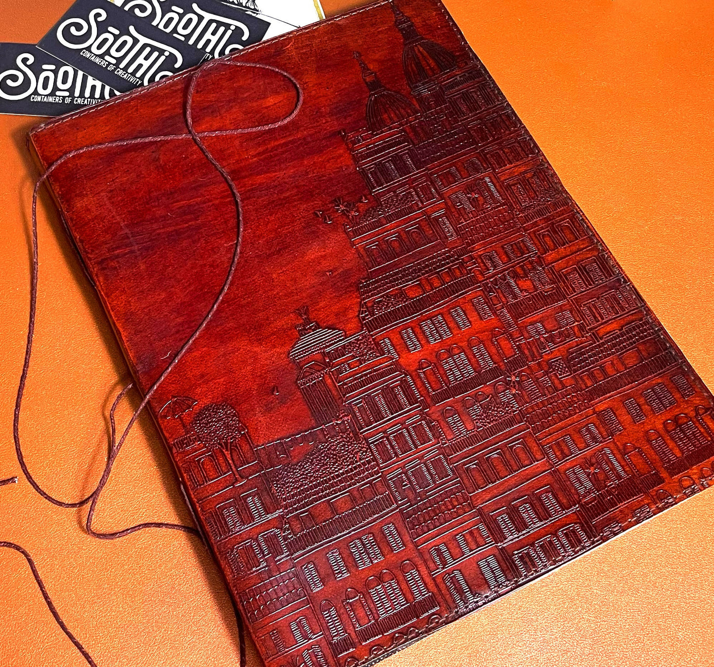 European Adventure: 10x13 Leather Journal