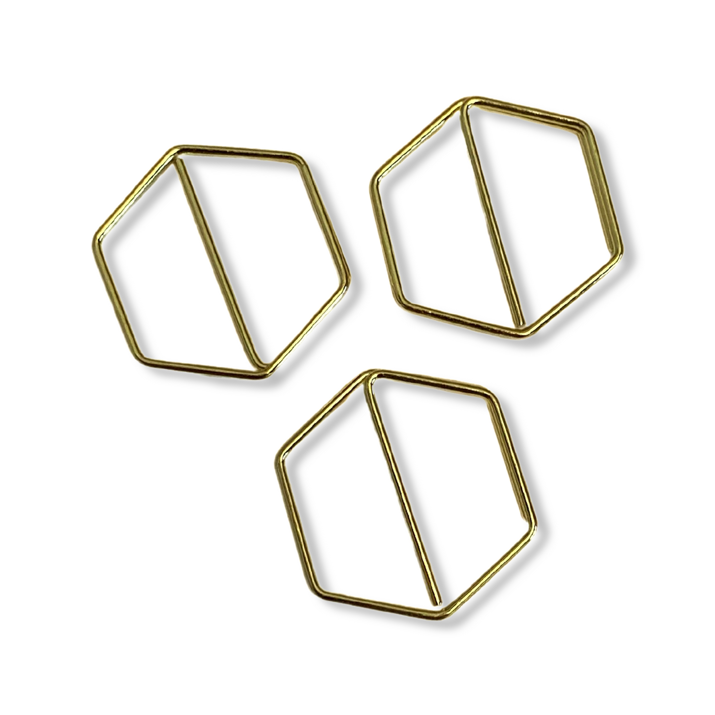 Stylish Gold Paper Clips - Unique Geometric & Decorative Designs (20 PCS)