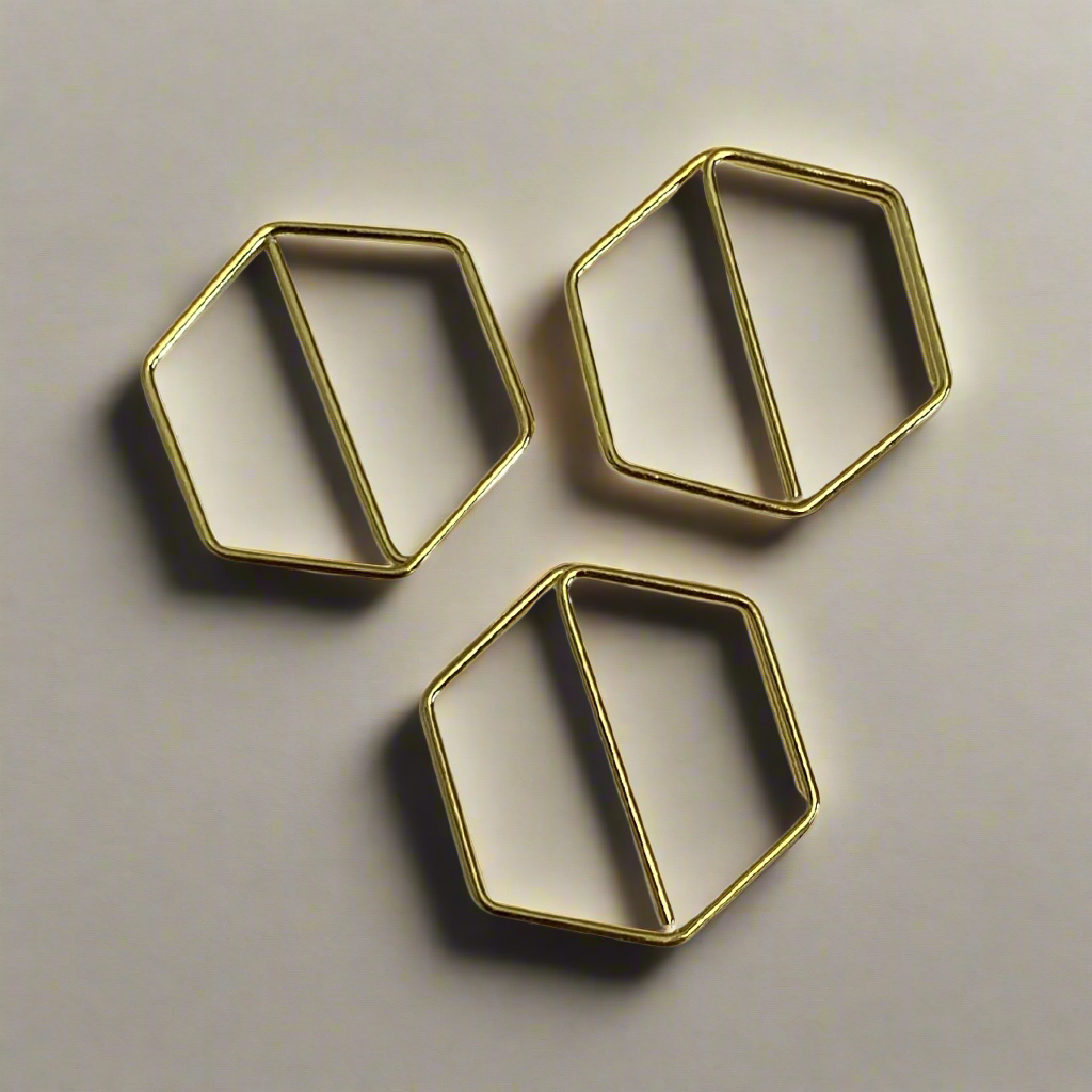 Stylish Gold Paper Clips - Unique Geometric & Decorative Designs (20 PCS)