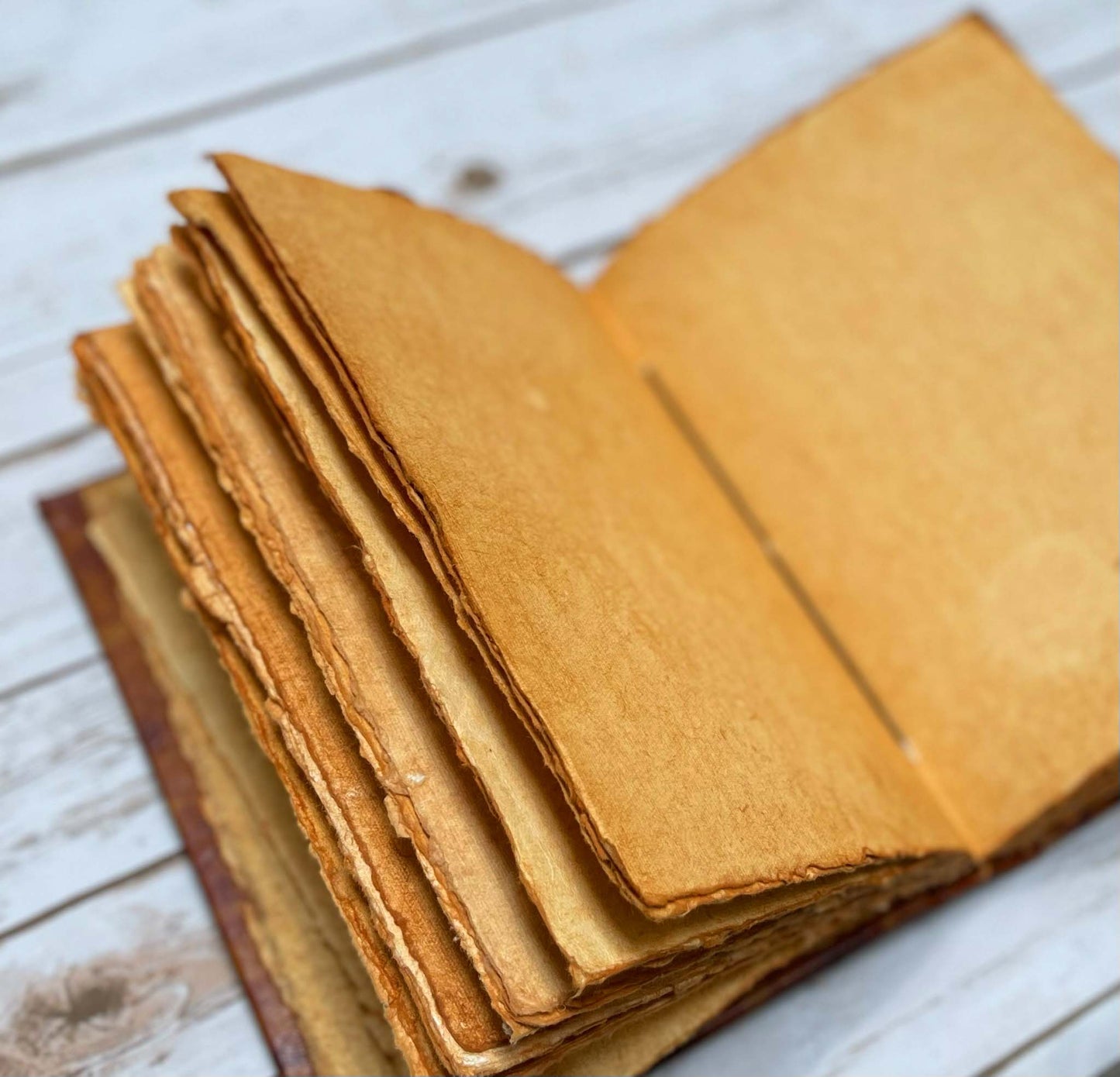 "Heritage Hues" Upcycled Leather Handmade Journal with Recycled Paper