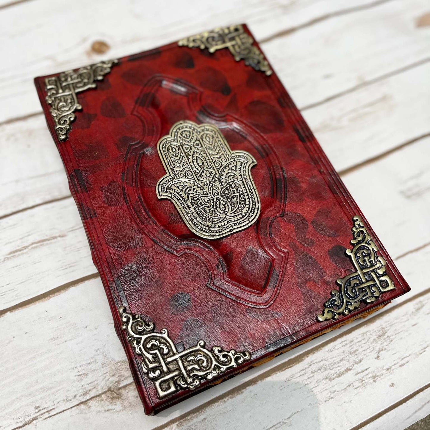 "Heritage Hues" Upcycled Leather Handmade Journal with Recycled Paper