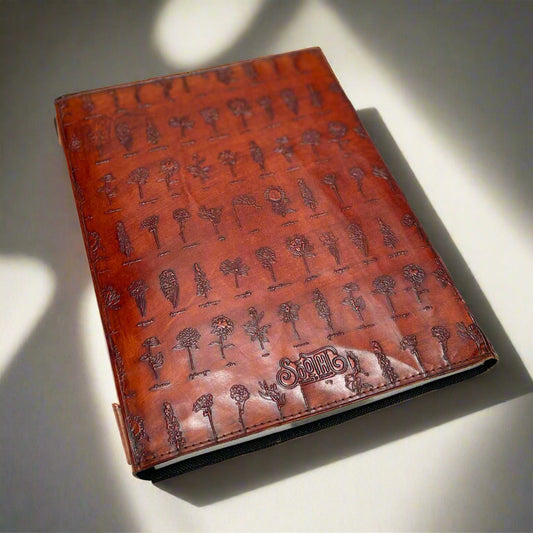 Floral-embossed leather notebook – perfect for garden lovers, creatives, and dreamers