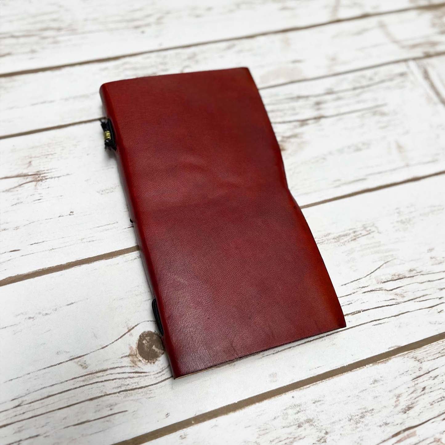 Soothi travel leather journal – personalize your adventure companion with names, quotes, or coordinates for meaningful journeys and lasting memories