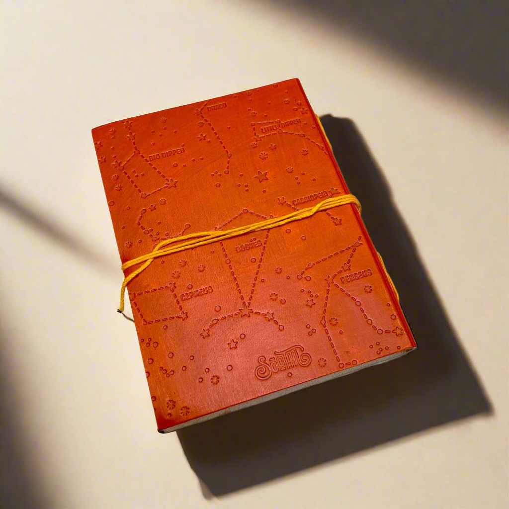 Make-it-yours leather journal – custom front embossing for gifts, branding, or personal expression