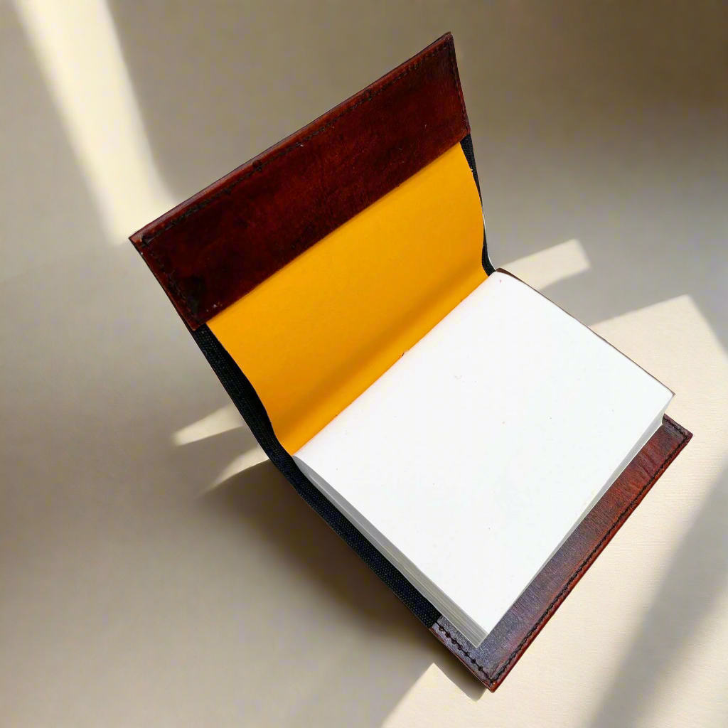 Rustic leather journal with natural stones – a meaningful gift for meditation, journaling, and inner clarity