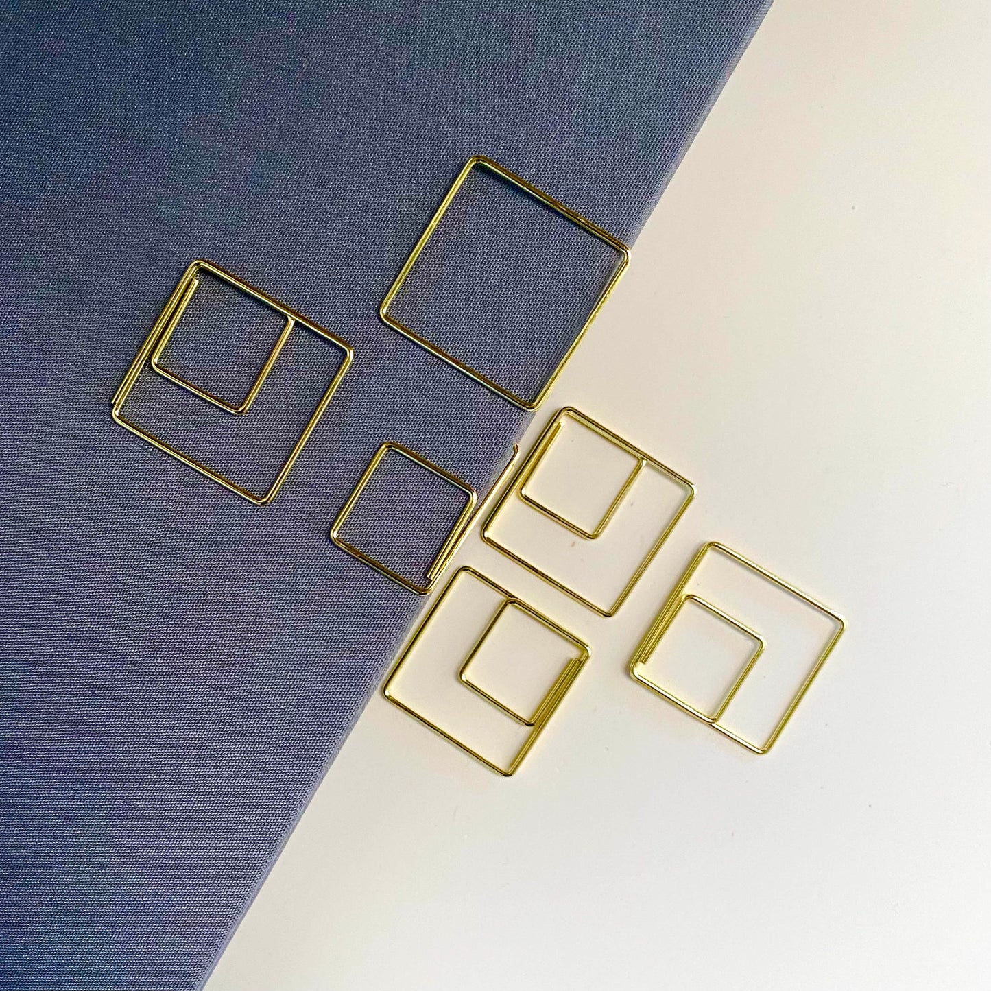 Stylish Gold Paper Clips - Unique Geometric & Decorative Designs (20 PCS)