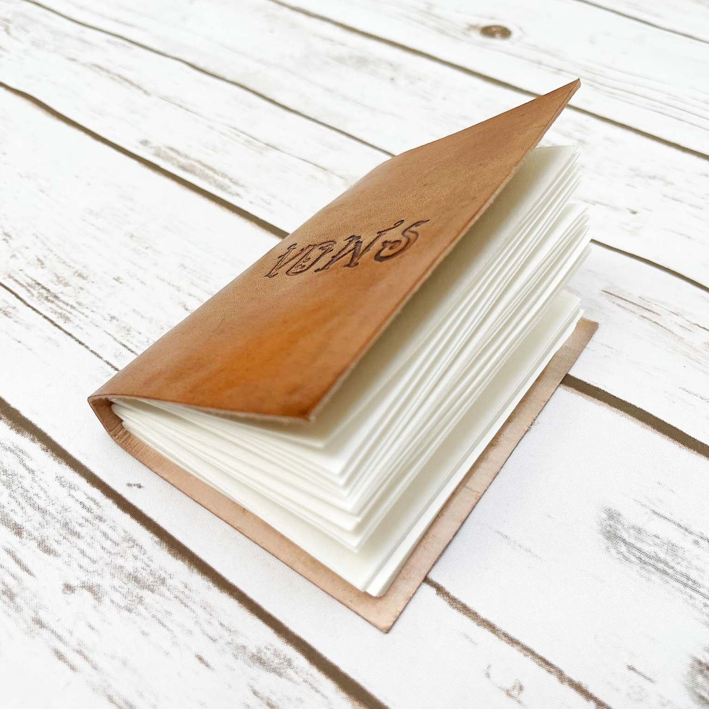"VOWS" Refillable Leather Notebook - Perfect for Weddings & Anniversaries