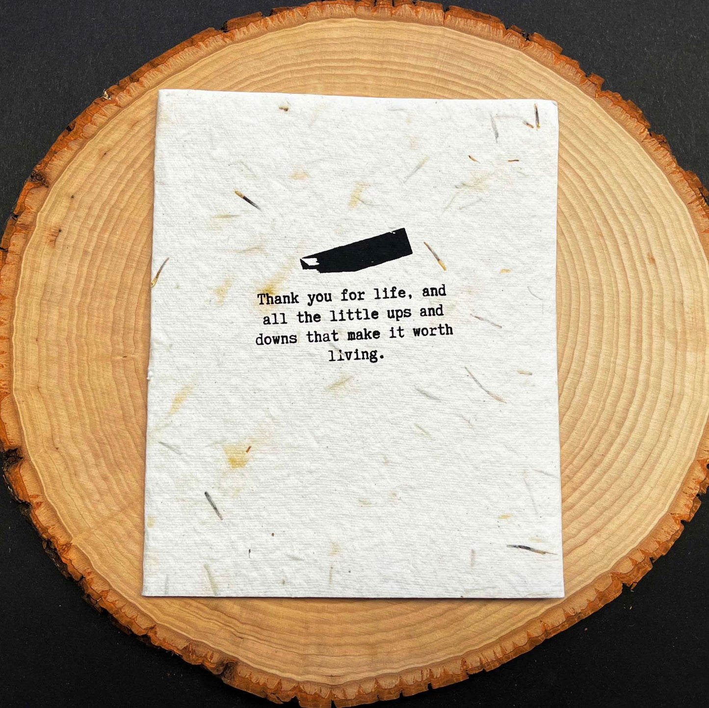 Seed Paper Thank You Card