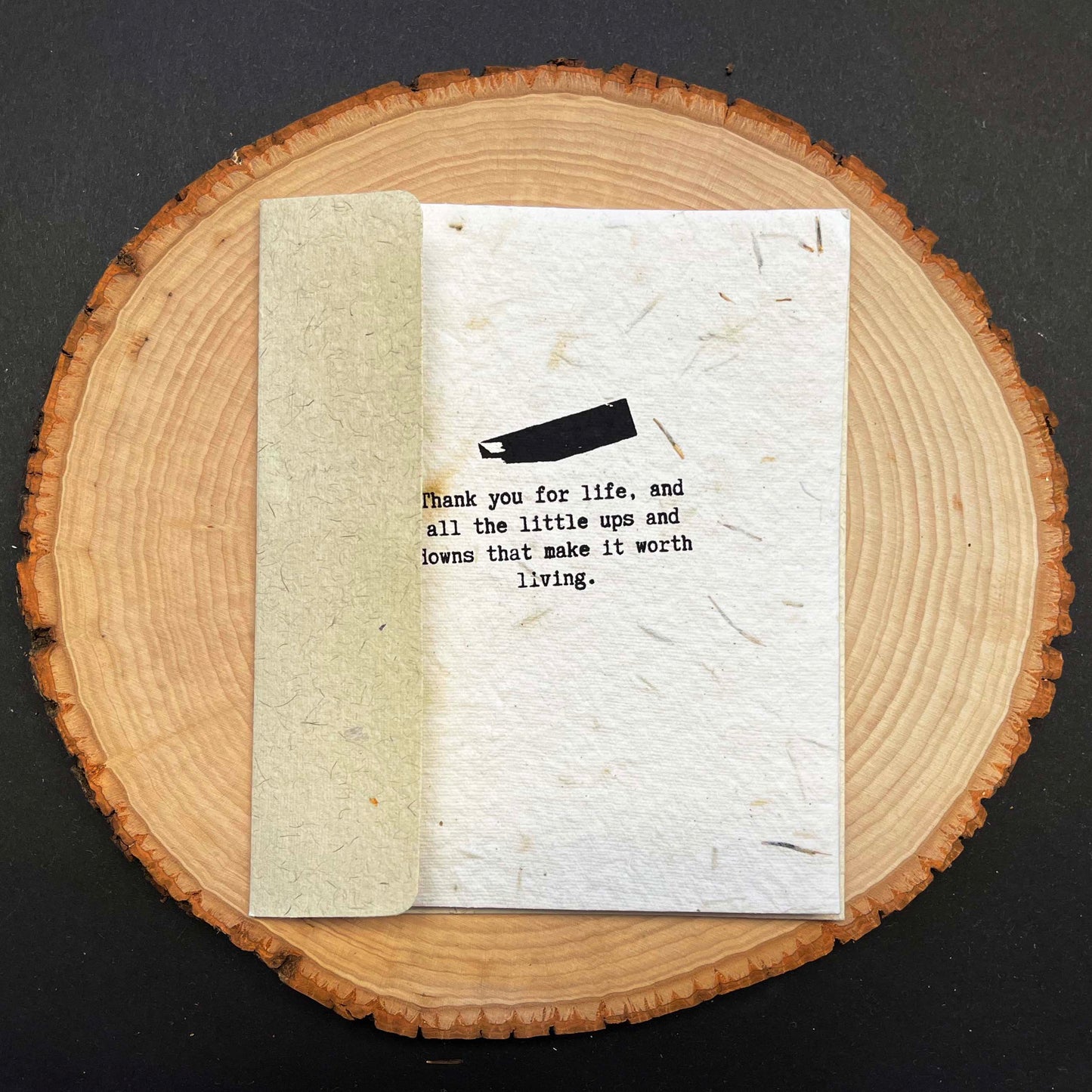 Seed Paper Thank You Card