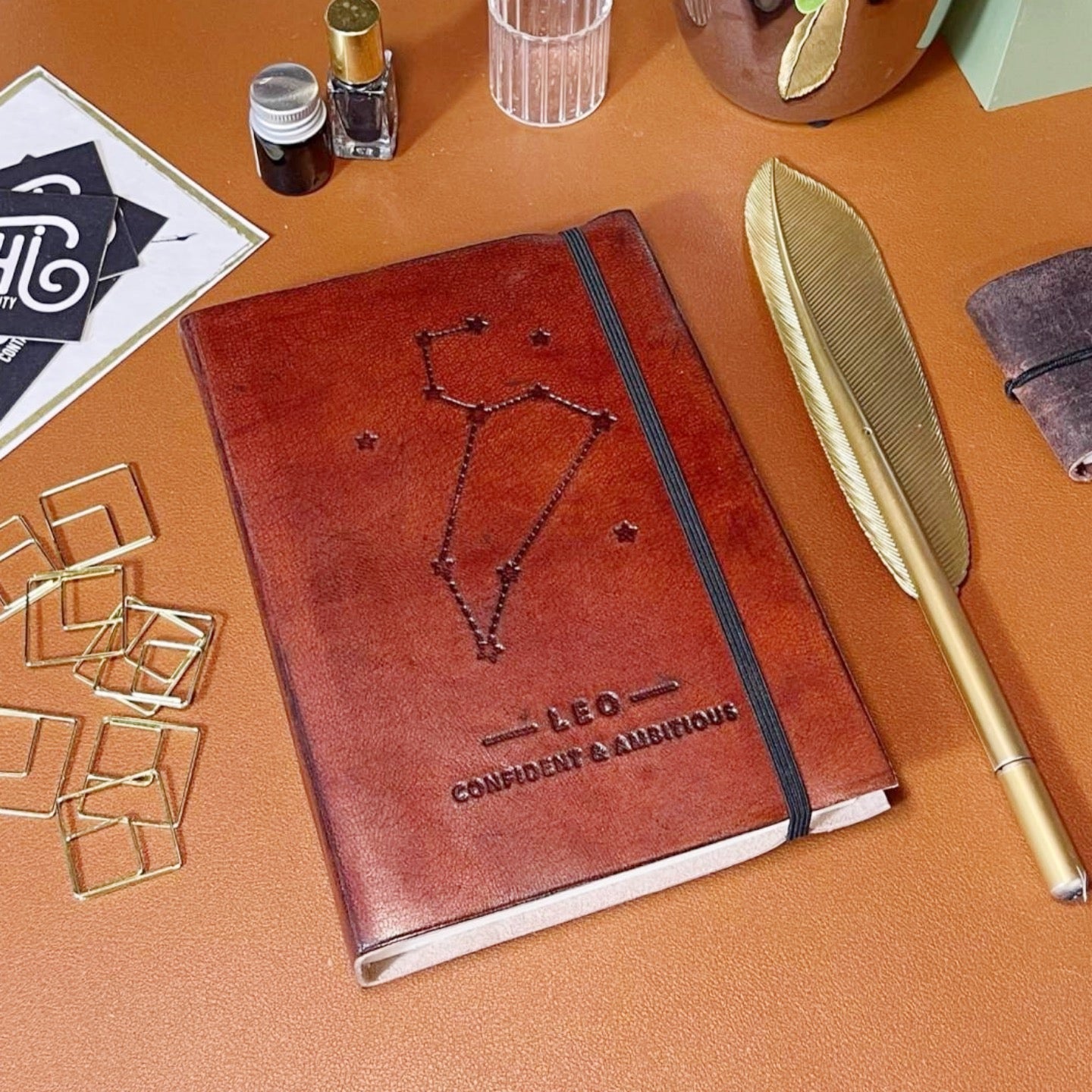 Astrology Zodiac Handmade Leather Journal