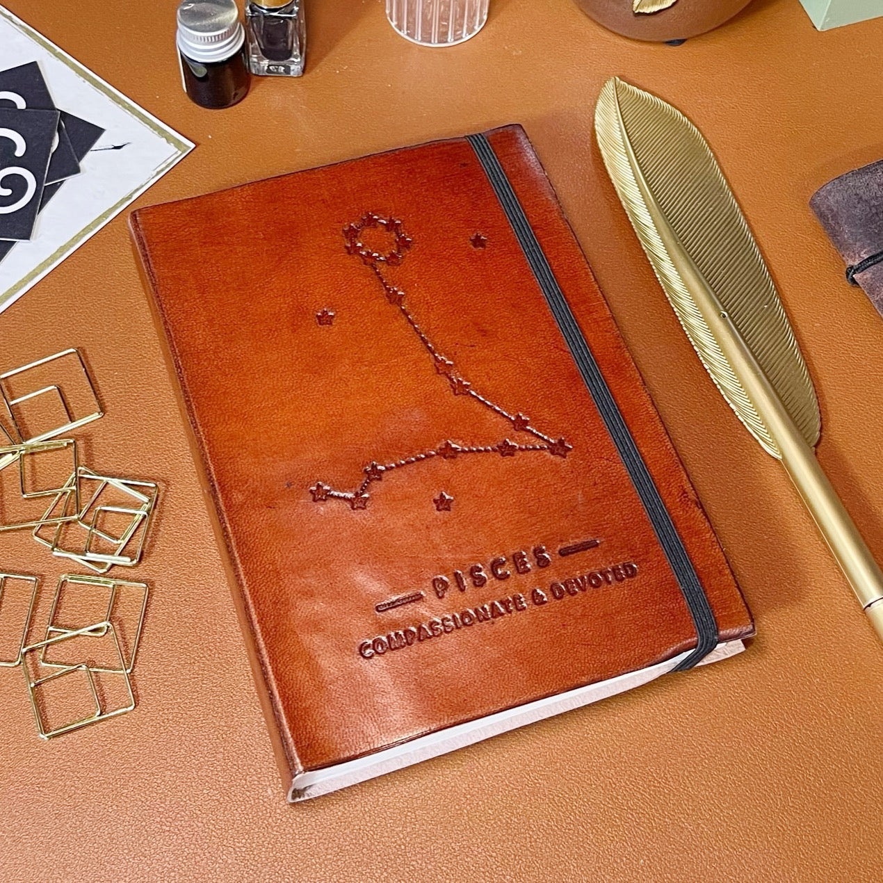 Astrology Zodiac Handmade Leather Journal
