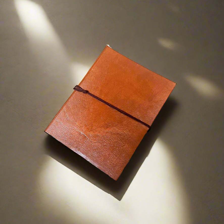 Plain Cover Leather Journal with Lined Pages