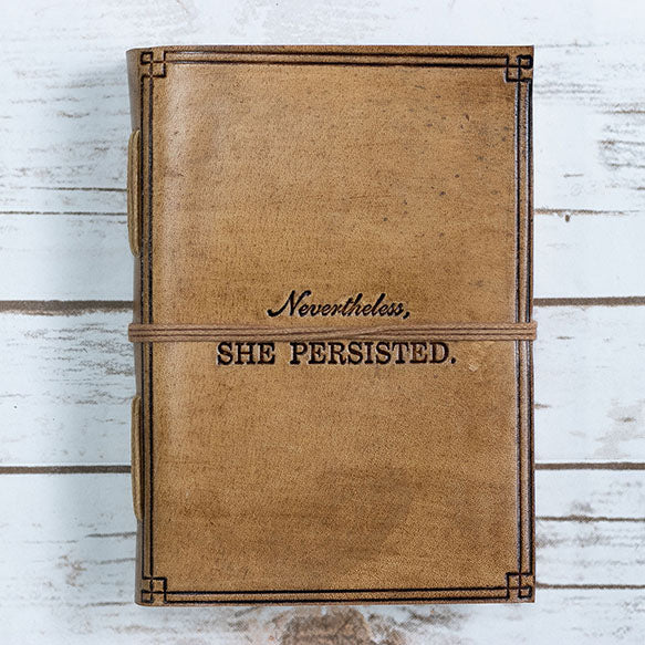 Soothi leather journal with motivational quote embossing – meaningful gift for women, mother, sister, writers and graduates