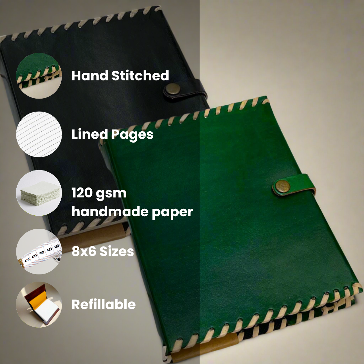 Hand-Stitched Leather Journal