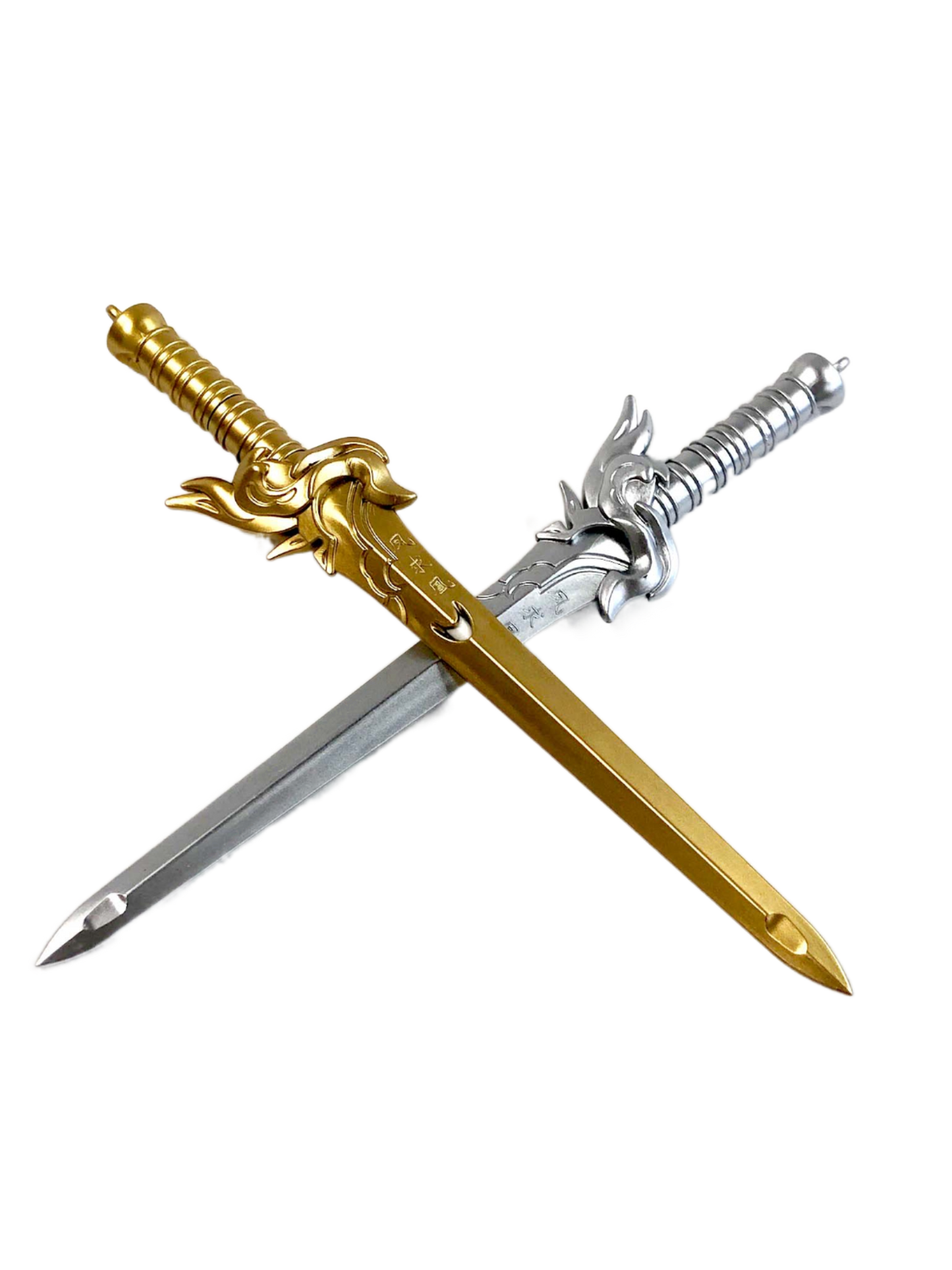 Elegant sword pen in gold and silver – metallic finish for epic note-taking adventures