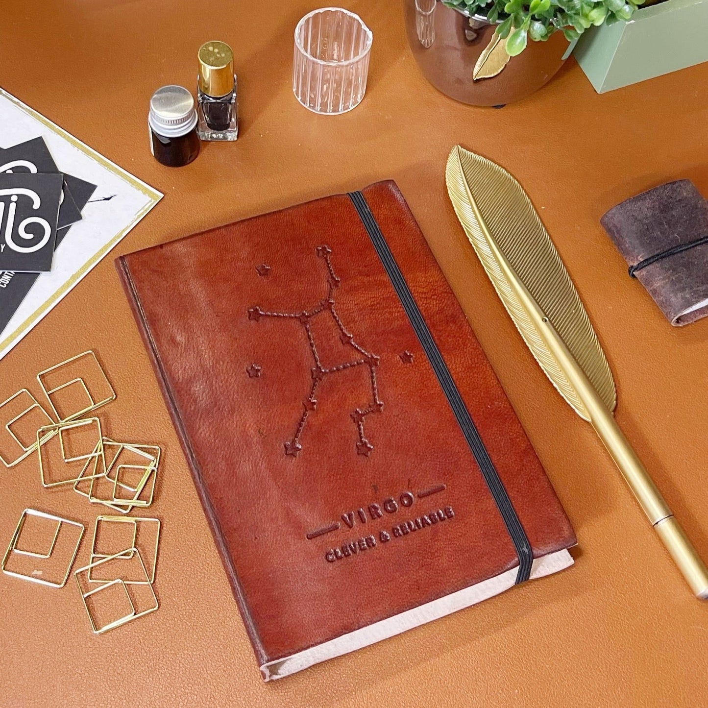 Astrology Zodiac Handmade Leather Journal