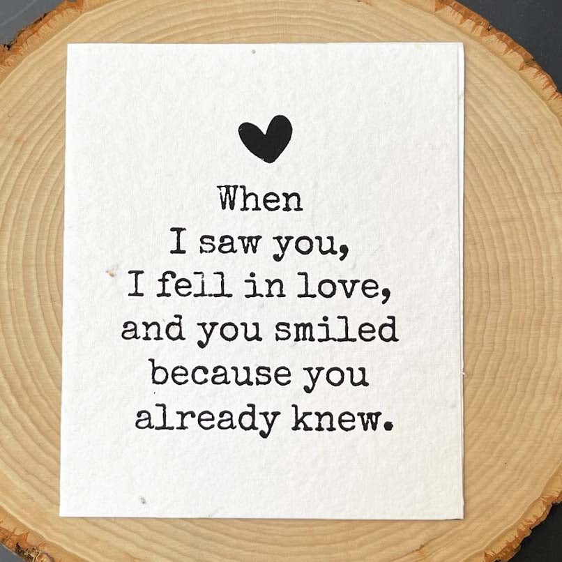 You Smiled - Plantable Card