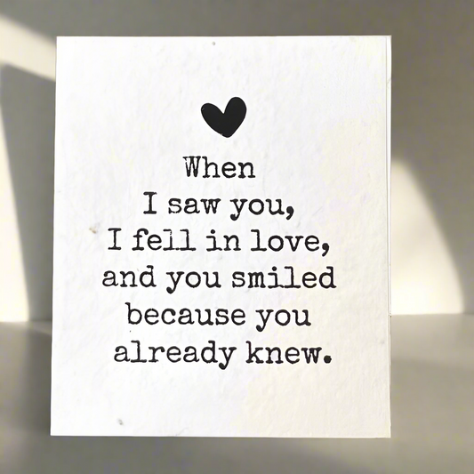 You Smiled - Plantable Card