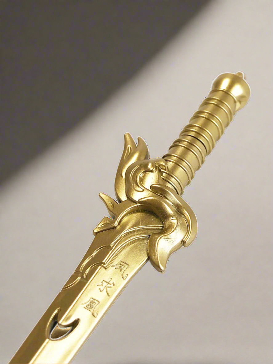 Elegant sword pen in gold and silver – metallic finish for epic note-taking adventures