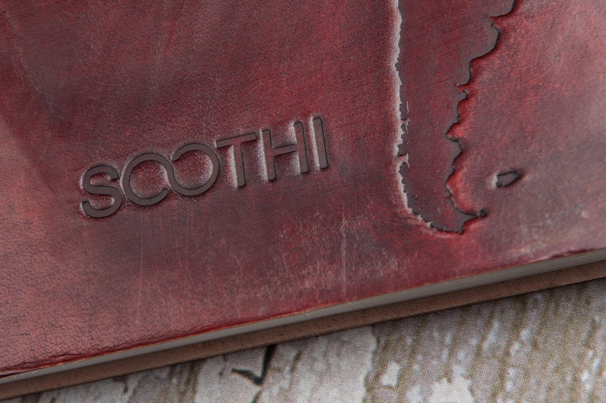Vintage-style world map in extra large leather journal – ideal gift for travelers, writers, and geography lovers