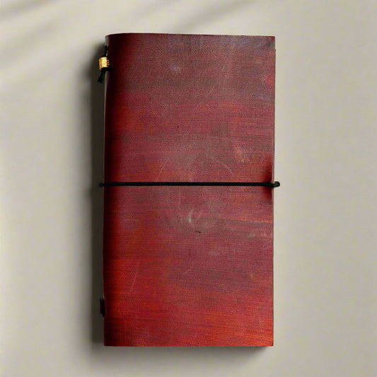 Pocket-sized travel journal – handmade and portable, ideal for jotting down thoughts, memories, and ideas on the road