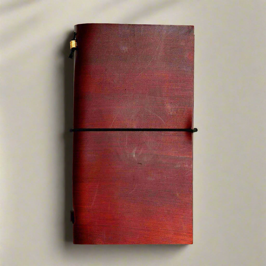 Pocket-sized travel journal – handmade and portable, ideal for jotting down thoughts, memories, and ideas on the road
