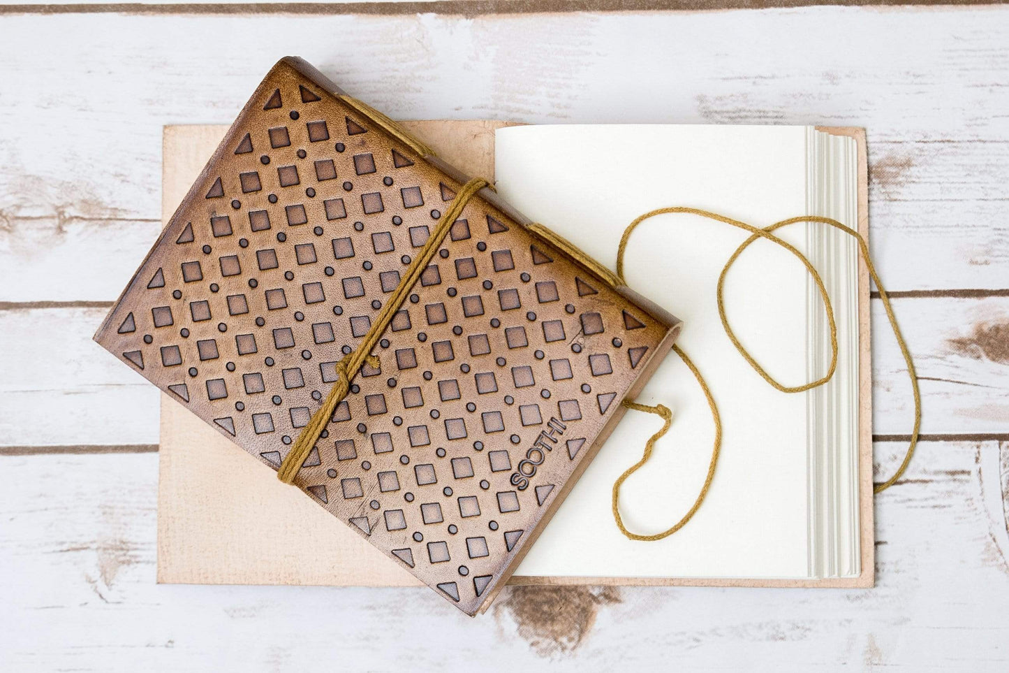 "Not Another Flower" Handmade Leather Journal - Leather Journals By Soothi