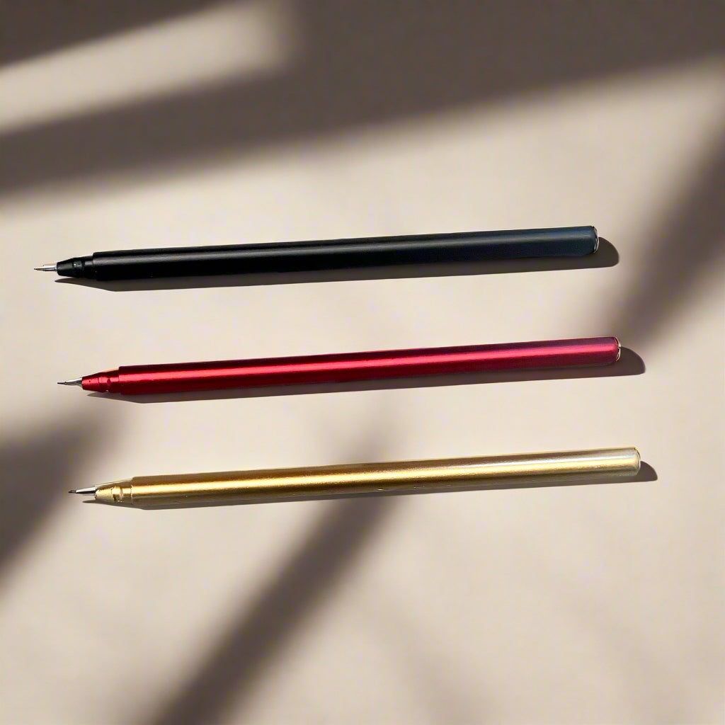 Sophisticated rollerball pen – perfect balance of form and function in a sleek metallic palette