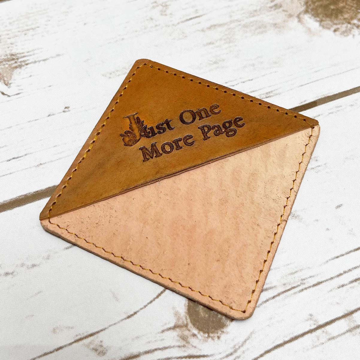 Rustic leather bookmark with quote design – perfect companion for journals, novels, and gifting