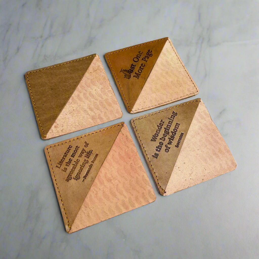 Rustic leather bookmark with quote design – perfect companion for journals, novels, and gifting