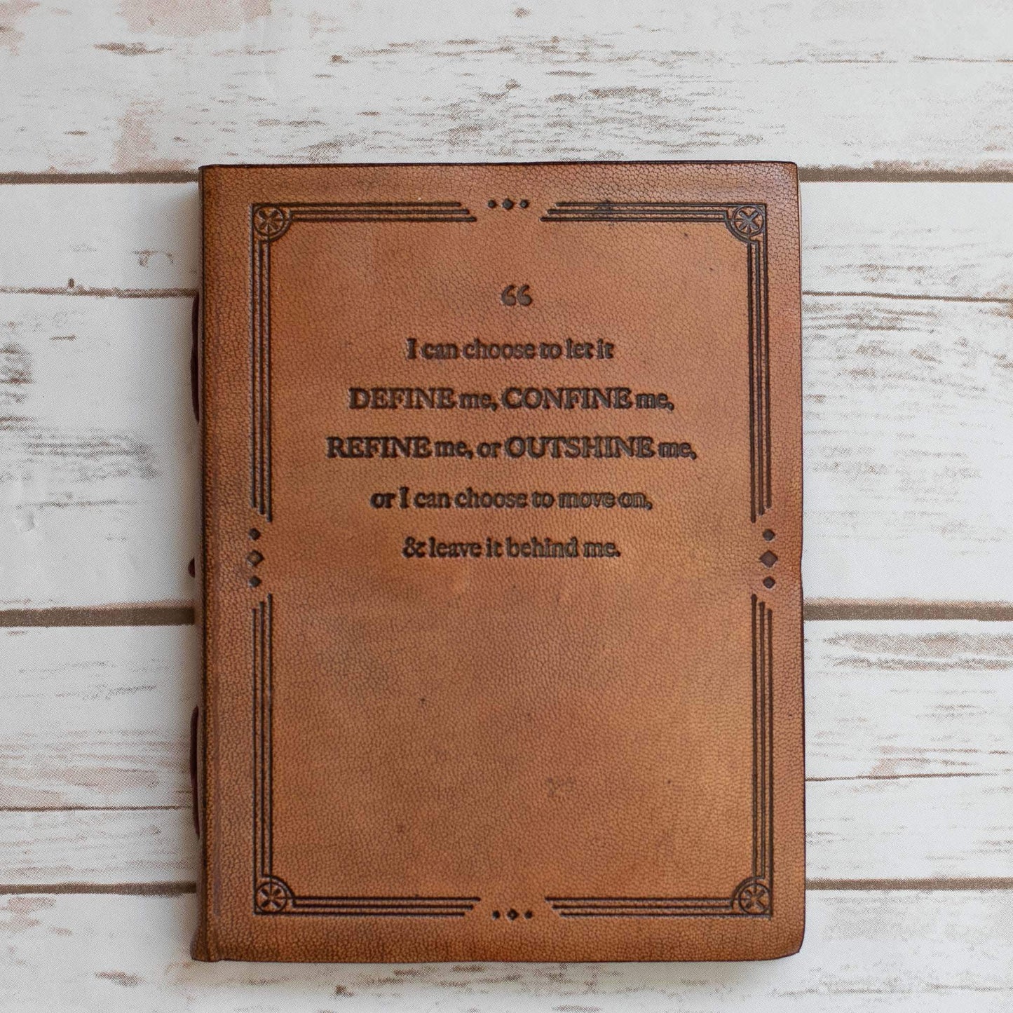 "I Can Choose" Handmade Leather Journal - Leather Journals By Soothi