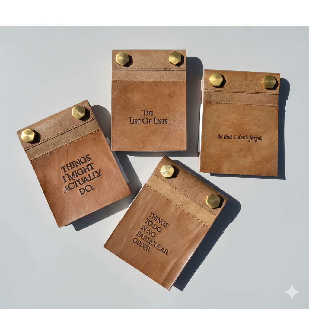 Eco-Friendly Refillable Leather Notepads