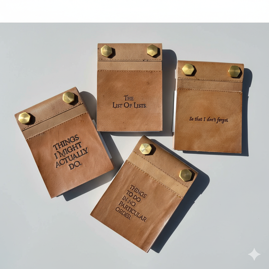 Eco-Friendly Refillable Leather Notepads