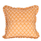 Artisan Block Print Pillow Cover - 20x20 Ruffled Cotton Throw Cushion Case