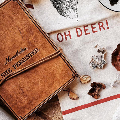 Soothi leather journal with motivational quote embossing – meaningful gift for women, mother, sister, writers and graduates