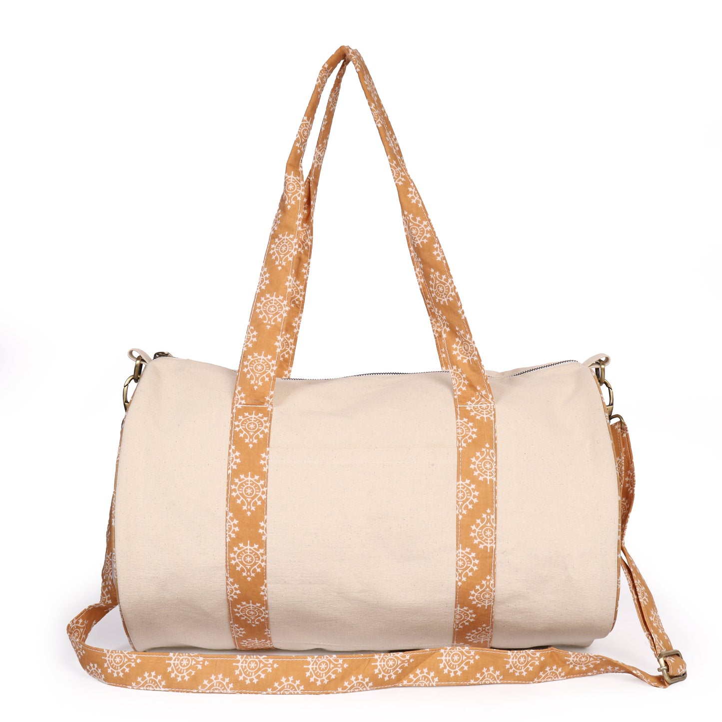 Artisan Canvas Duffle Bag - Washable Cotton Gym Bag & Compact Weekender