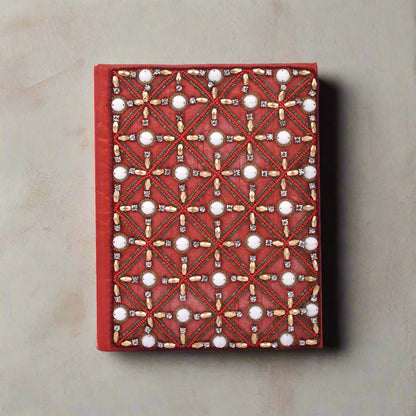 Exquisite Zari Hand-Embroidered Journal - A Royal Artistry 5x7 Keepsake