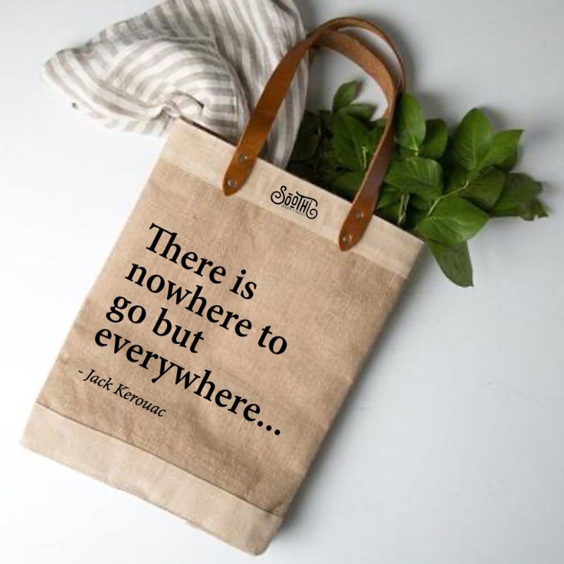 Inspirational Quote Jute Tote Bags - Stylish & Sustainable Shopping Bags