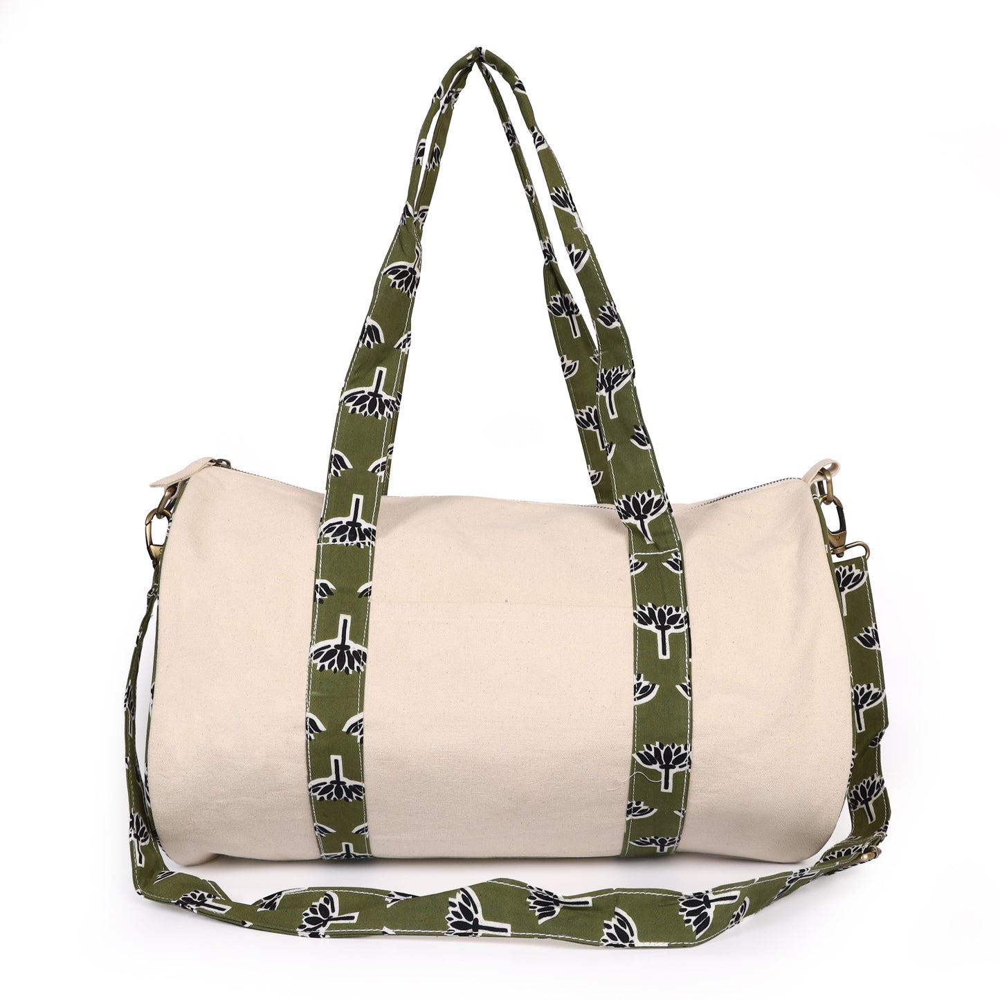 Artisan Canvas Duffle Bag - Washable Cotton Gym Bag & Compact Weekender