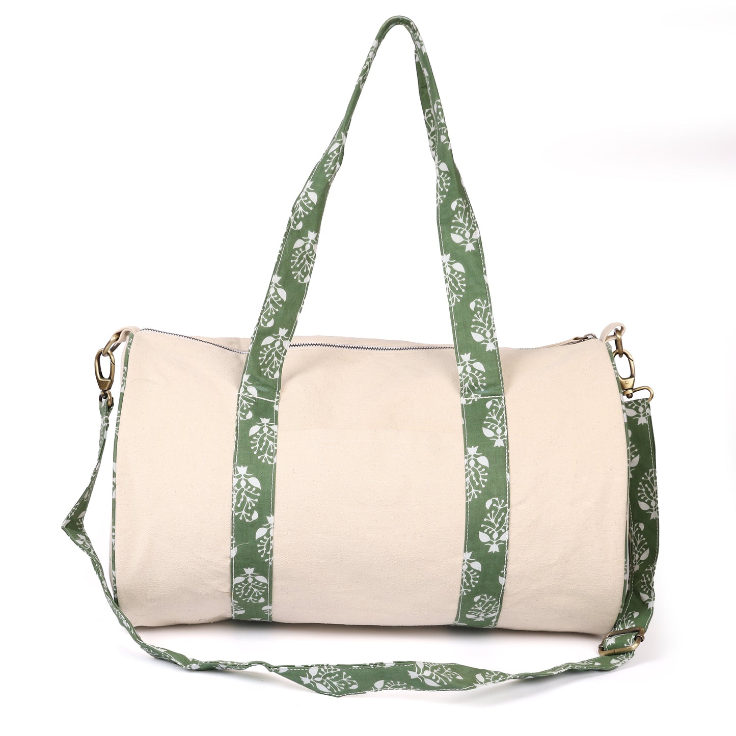 Artisan Canvas Duffle Bag - Washable Cotton Gym Bag & Compact Weekender