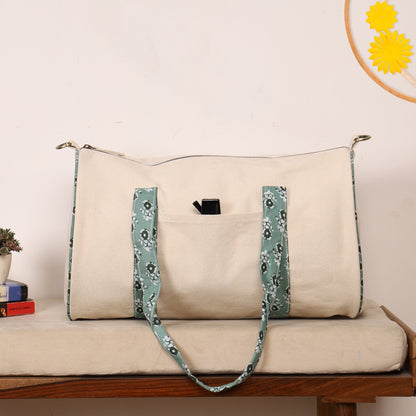 Artisan Canvas Duffle Bag - Washable Cotton Gym Bag & Compact Weekender