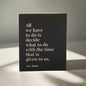 J.R.R. Tolkien Card, Card