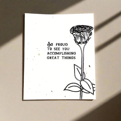 Accomplishing Great Things - Plantable Card